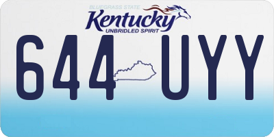 KY license plate 644UYY