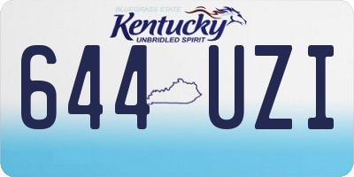 KY license plate 644UZI