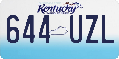 KY license plate 644UZL