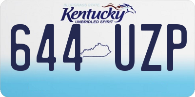 KY license plate 644UZP