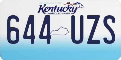 KY license plate 644UZS