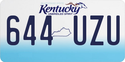 KY license plate 644UZU