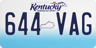 KY license plate 644VAG