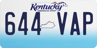 KY license plate 644VAP