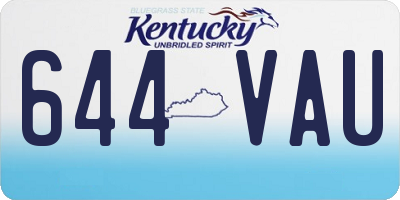 KY license plate 644VAU