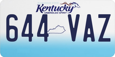 KY license plate 644VAZ