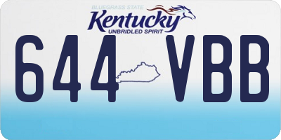 KY license plate 644VBB