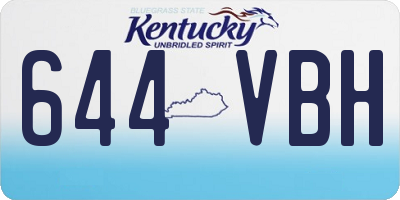 KY license plate 644VBH