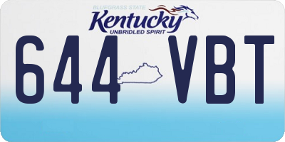 KY license plate 644VBT