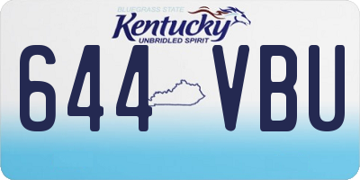 KY license plate 644VBU