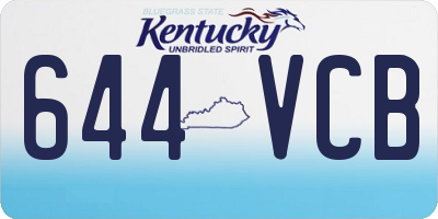 KY license plate 644VCB