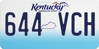 KY license plate 644VCH