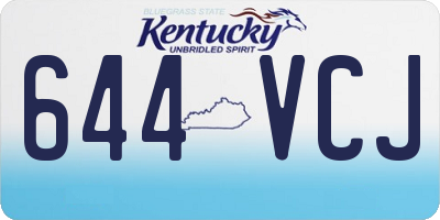 KY license plate 644VCJ