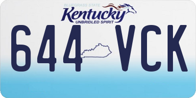 KY license plate 644VCK