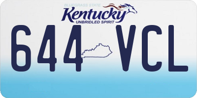 KY license plate 644VCL