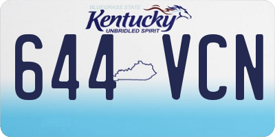 KY license plate 644VCN