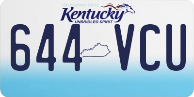 KY license plate 644VCU