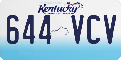 KY license plate 644VCV