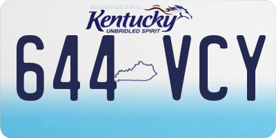 KY license plate 644VCY