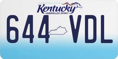 KY license plate 644VDL