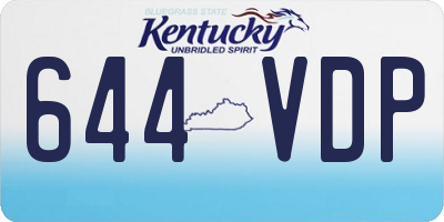 KY license plate 644VDP