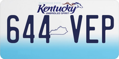 KY license plate 644VEP