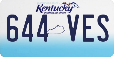 KY license plate 644VES