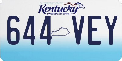 KY license plate 644VEY