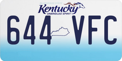 KY license plate 644VFC