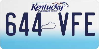 KY license plate 644VFE