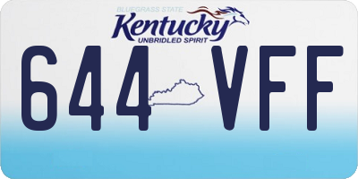 KY license plate 644VFF