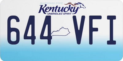 KY license plate 644VFI