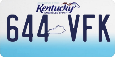 KY license plate 644VFK