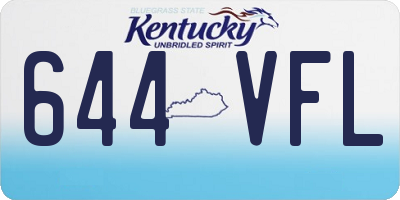 KY license plate 644VFL