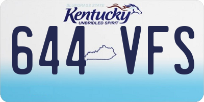 KY license plate 644VFS