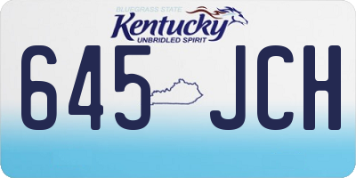 KY license plate 645JCH