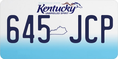 KY license plate 645JCP