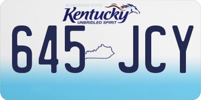 KY license plate 645JCY