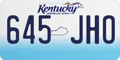 KY license plate 645JHO