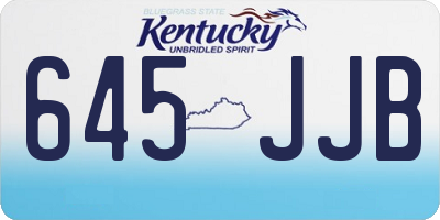 KY license plate 645JJB
