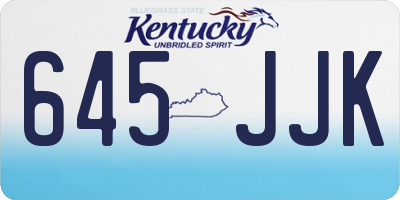 KY license plate 645JJK