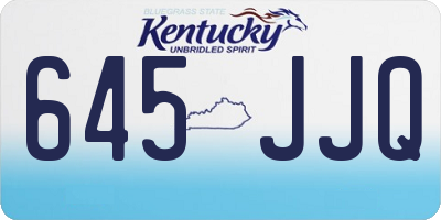 KY license plate 645JJQ