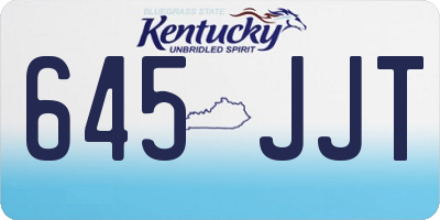KY license plate 645JJT