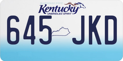 KY license plate 645JKD
