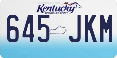 KY license plate 645JKM