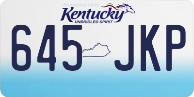 KY license plate 645JKP