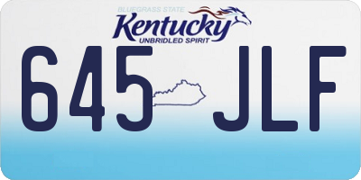 KY license plate 645JLF