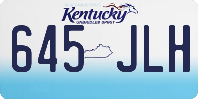 KY license plate 645JLH
