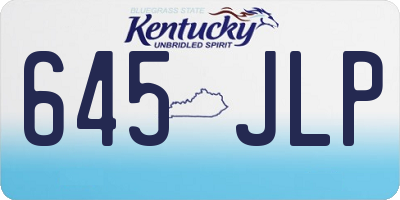 KY license plate 645JLP