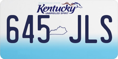 KY license plate 645JLS